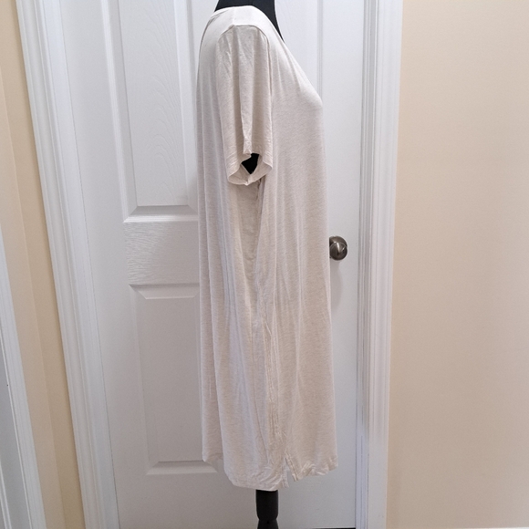 Miiyu | Simons PJ's Beige Sleep Dress V-neck Women's XL Embroidered Pyjama - Picture 4 of 13